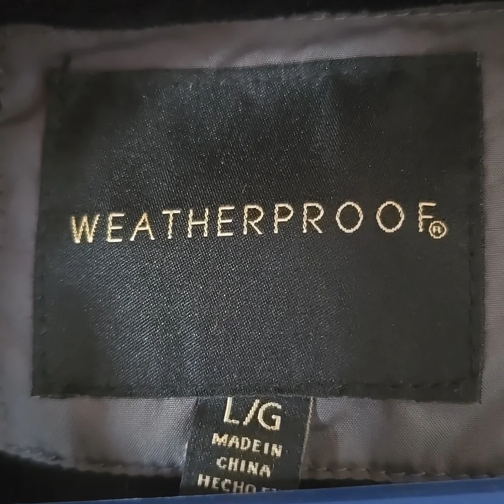 Weatherproof | Gray Quilted Hooded Coat Size Large - Picture 9 of 13